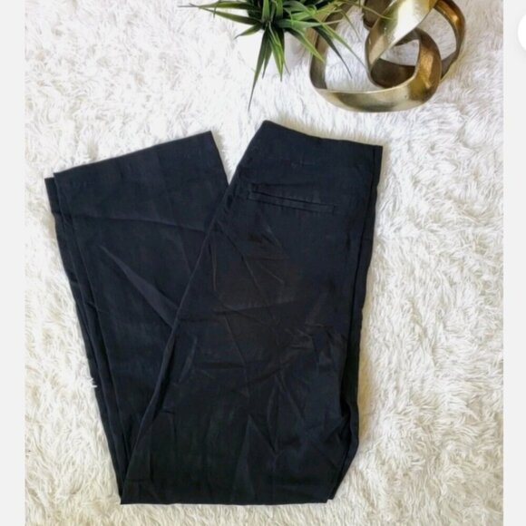 GAP Softsuit Tencel High Rise Pleated Wide Leg Black Pants Size 14 RT$90 #404698 - Picture 10 of 11